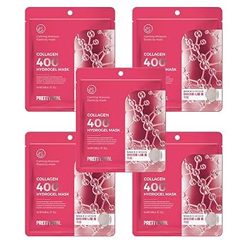 超高級　10枚　プリティスキン　コラーゲン 400 ハイドロゲル  マスク PRETTYSKIN COLLAGEN 400 HYDROGEL MASK